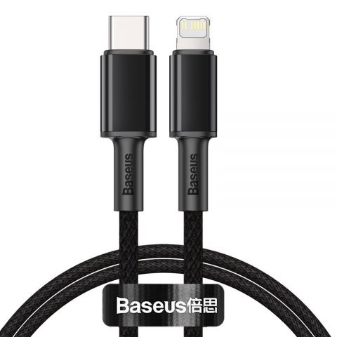 Кабель Baseus High Density Braided Type-C to Lightning PD 20W 1M Черный (CATLGD-01)