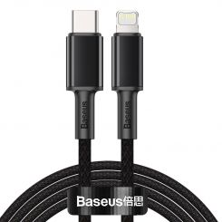 Кабель Baseus High Density Braided Type-C to Lightning PD 20W 2M Черный (CATLGD-A01)