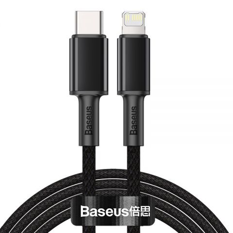 Кабель Baseus High Density Braided Type-C to Lightning PD 20W 2M Черный (CATLGD-A01)