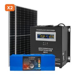 Комплект резервного питания с ФЭМ 1.4кВт АКБ LiFePO4 100 Ah