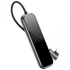 USB Hub Baseus Multi-functional Type-C to USB3.0*3+HD4K+microSD/TF+Type-C PD Серый (CAHUB-CZ0G)