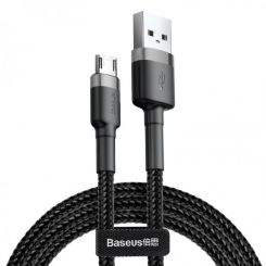 Кабель Baseus Cafule USB 2.0 to microUSB 2A 3M Черный/Серый (CAMKLF-HG1)