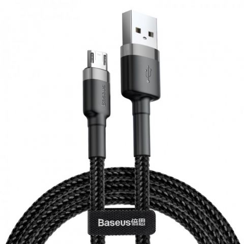 Кабель Baseus Cafule USB 2.0 to microUSB 2A 3M Черный/Серый (CAMKLF-HG1)