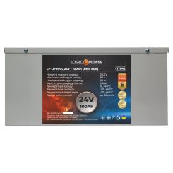 Акумулятор LP LiFePO4 24V - 100 Ah (BMS 80A) металл