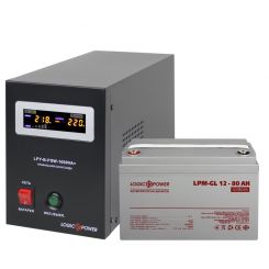 Комплект резервного питания для котла и теплого пола LP (LogicPower) ИБП + гелевая батарея (UPS B1000VA + АКБ GL 960W)