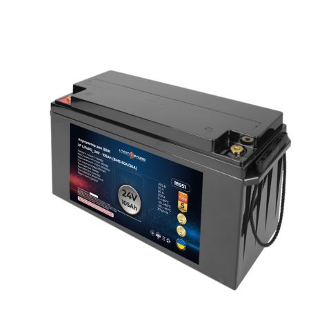 Аккумулятор LP LiFePO4 24V - 105 Ah (BMS 60A/30A) пластик