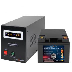 Комплект резервного питания для котла LP (LogicPower) ИБП + литиевая (LiFePO4) батарея (UPS B500VA + АКБ LiFePO4 760W)
