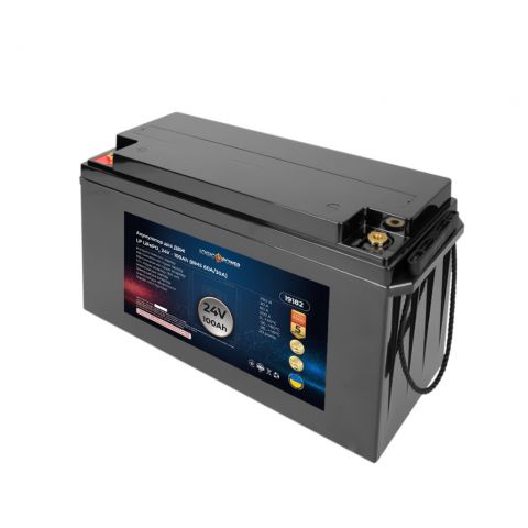 Акумулятор LP LiFePO4 24V - 100 Ah (BMS 60A/30А) пластик