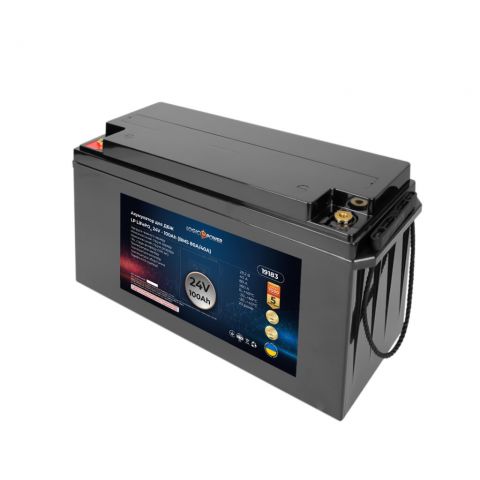 Акумулятор LP LiFePO4 24V - 100 Ah (BMS 80A/40А) пластик