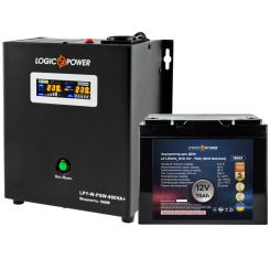 Комплект резервного питания LP (LogicPower) ИБП + литиевая (LiFePO4) батарея (UPS W800 + АКБ LiFePO4 960W)