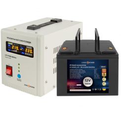 Комплект резервного живлення для котла LP (LogicPower) ДБЖ + літієва (LiFePO4) батарея (UPS 800 + АКБ LiFePO4 1280W)