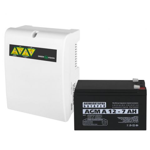 Блок бесперебойного питания с АКБ GV-005-UPS-A-1202-5A-7Ah