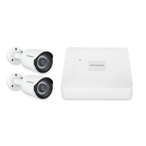 Комплект видеонаблюдения уличный на 2 цилиндрические камеры GV-K-W62/02 2MP (Lite)