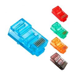 Коннектор цветной RJ45 8P8C UTP Cat.5E (100 шт)