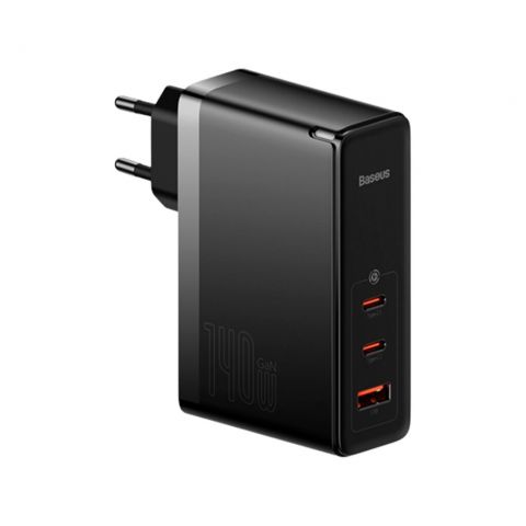 Сетевое зарядное устройство Baseus GaN5 Pro 3 порта, USB + Type-C 140W Черный (CCGP100201)