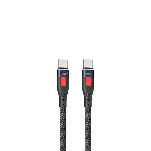 Кабель Remax Lesu Pro Aluminum Alloy Type-C to Type-C PD 100W 1M Черный (RC-187c)