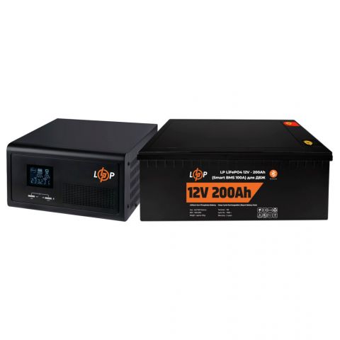Комплект резервного живлення LP (LogicPower) ДБЖ + літієва (LiFePO4) батарея (UPS 1000VA + АКБ LiFePO4 2560W)