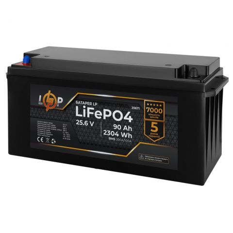 Аккумулятор LP LiFePO4 24V (25,6V) - 90 Ah (2304Wh) (BMS 200A/100А) пластик