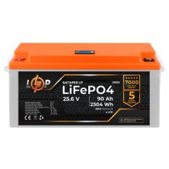 Аккумулятор LP LiFePO4 LCD 24V (25,6V) - 90 Ah (2304) (BMS 80A/40A) пластик Аккумулятор LP LiFePO4 LCD 24V (25,6V) - 90 Ah (2304) (BMS 80A/40A) пластик
