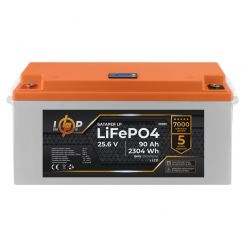 Аккумулятор LP LiFePO4 для ИБП LCD 24V (25,6V) - 90 Ah (2304Wh) (BMS 200A/100А) пластик Аккумулятор LP LiFePO4 для ИБП LCD 24V (25,6V) - 90 Ah (2304Wh) (BMS 200A/100А) пластик