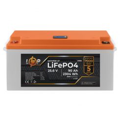 Аккумулятор LP LiFePO4 LCD 24V (25,6V) - 90 Ah (2304Wh) (BMS 150A/75А) пластик Аккумулятор LP LiFePO4 LCD 24V (25,6V) - 90 Ah (2304Wh) (BMS 150A/75А) пластик