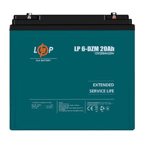 УЦ Тяговый свинцово-кислотный аккумулятор LP 6-DZM-20 Ah