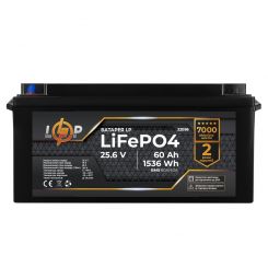 Аккумулятор LP LiFePO4 25,6V - 60 Ah (1536Wh) (BMS 80A/40А) пластик для ИБП