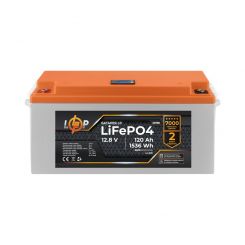Акумулятор LP LiFePO4 12,8V - 120 Ah (1536Wh) (BMS 80A/40А) пластик LCD для ДБЖ