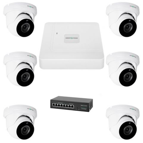 Комплект видеонаблюдения на 6 камер GV-IP-K-W76/06 5MP