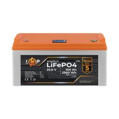Аккумулятор LP LiFePO4 25,6V - 100 Ah (2560Wh) (BMS 80A/40А) пластик LCD
