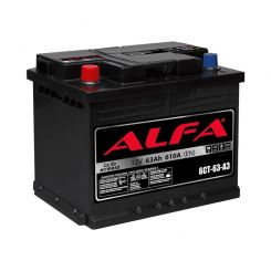 Аккумулятор авто Мегатекс ALFA 6СТ-63-АЗ (прав) ТХП 610