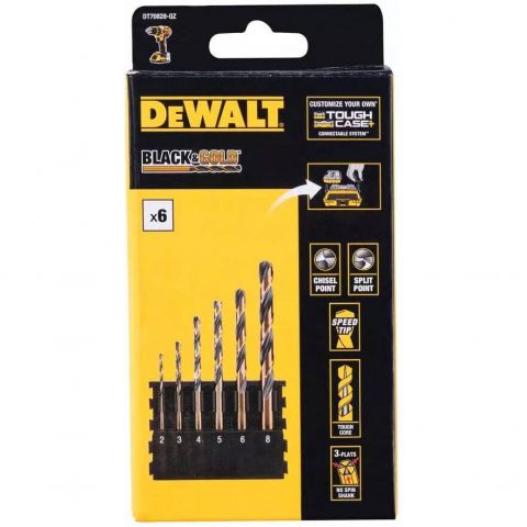 Кассета со сверлами по металлу DeWalt, Black&Gold DeWALT DT70828