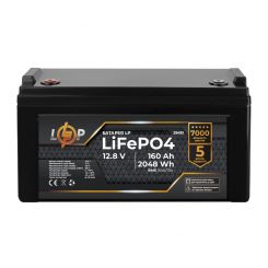 Акумулятор LP LiFePO4 12,8V - 160 Ah (2048Wh) (BMS 150A/75А) пластик для ДБЖ