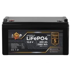 Аккумулятор LP LiFePO4 12,8V - 200 Ah (2560Wh) (BMS 100A/50А) пластик для ИБП