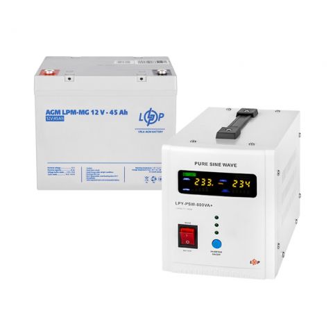 Комплект резервного питания LogicPower B800 + мультигелевая батарея 540Wh