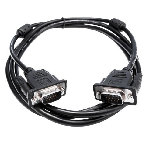 Кабель VGA-1.8BK 1.8 м черный (с двумя ферритовыми кольцами)
