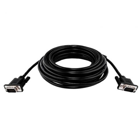 Кабель VGA-10.0BK 10 м черный (с двумя ферритовыми кольцами)