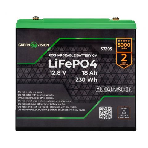 Аккумулятор GV LiFePО4 12V (12,8V) - 18 Ah (230Wh)