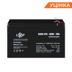 Распродажа (16152) Тяговый свинцово-кислотный AGM Аккумулятор LP 6-DZM-7 Ah (02-2024)