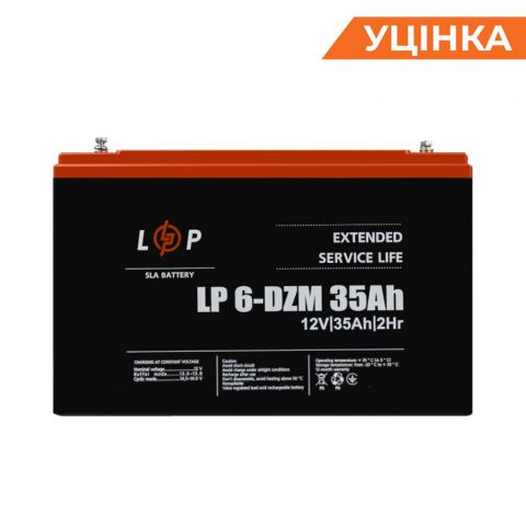 Распродажа (9335) Тяговый свинцово-кислотный AGM аккумулятор LP 6-DZM-35 Ah (11-2023)