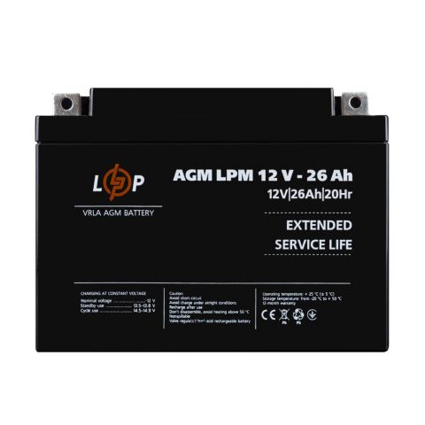 Распродажа (4134) Аккумулятор AGM LPM 12V - 26 Ah (07-2023)