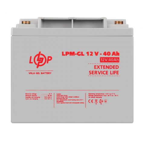 Розпродаж Акумулятор гелевий LPM-GL 12V - 40 Ah