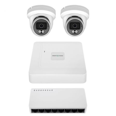 Комплект видеонаблюдения на 2 камеры GV-IP-K-W100/2 6MP