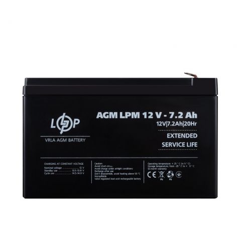 Распродажа Аккумулятор AGM LPM 12V - 7.2 Ah