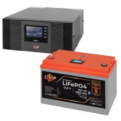 КРП LogicPower B1500 + литиевая (LiFePO4) батарея 1280 Ватт (3406+37476 100 Ah)