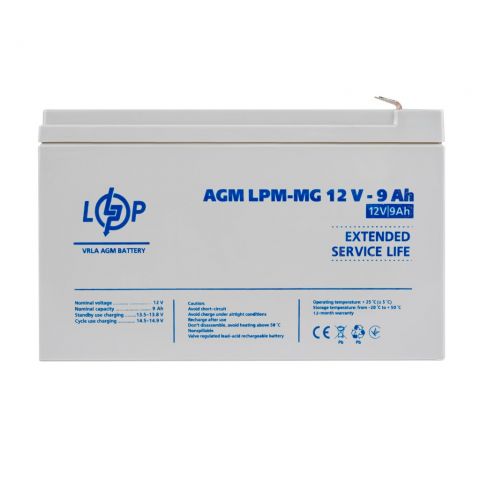 Розпродаж Акумулятор мультигелевий LPM-MG 12V - 9 Ah
