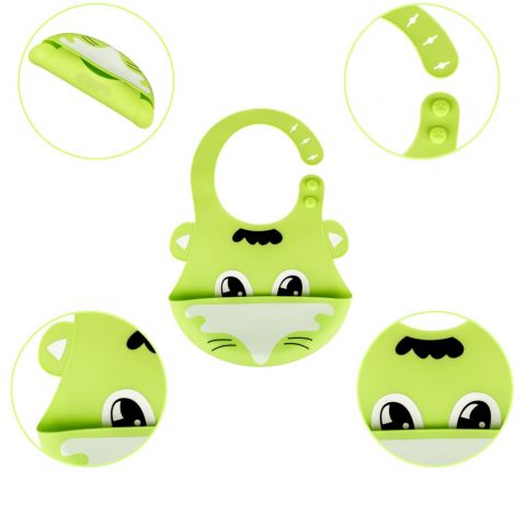 Слюнявчик силиконовый Zupo Crafts салатовый