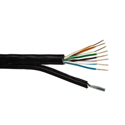 Кабель для зовнішньої прокладки LP CCA Cat.5e UTP 4x2x0.51 мм с тросом 7х0.4