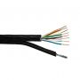 Кабель для зовнішньої прокладки LP CCA Cat.5e UTP 4x2x0.51 мм с тросом 7х0.4