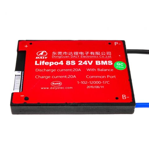 BMS плата LiFePO4 24V 8S 20A симметрия